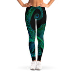 Watercolor Octopus Print Women's Leggings