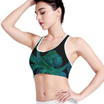 Watercolor Octopus Print Women's Sports Bra