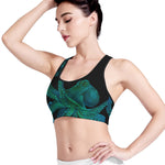 Watercolor Octopus Print Women's Sports Bra