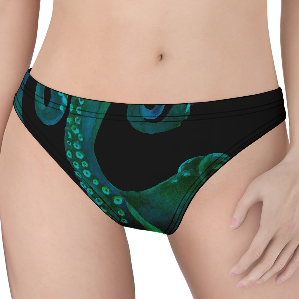 Watercolor Octopus Print Women's Thong