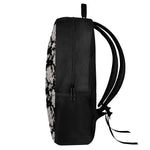 Watercolor Orchid Flower Pattern Print 17 Inch Backpack