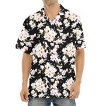 Watercolor Orchid Flower Pattern Print Aloha Shirt