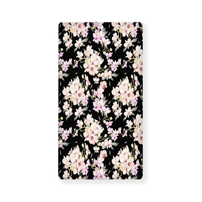 Watercolor Orchid Flower Pattern Print Baby Crib Sheet