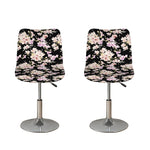 Watercolor Orchid Flower Pattern Print Bar Stool Covers
