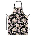 Watercolor Orchid Flower Pattern Print Bib Apron With Pocket
