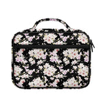 Watercolor Orchid Flower Pattern Print Briefcase Bible Bag