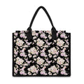 Watercolor Orchid Flower Pattern Print Canvas Tote Bag