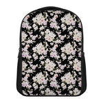 Watercolor Orchid Flower Pattern Print Casual Backpack