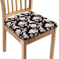 Watercolor Orchid Flower Pattern Print Chair Cushion Cover