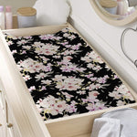 Watercolor Orchid Flower Pattern Print Changing Pad Cover