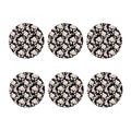 Watercolor Orchid Flower Pattern Print Coaster Set