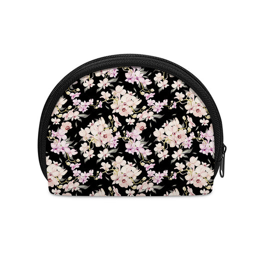 Watercolor Orchid Flower Pattern Print Coin Purse