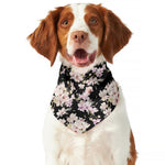 Watercolor Orchid Flower Pattern Print Dog Bandana