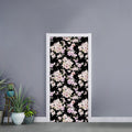 Watercolor Orchid Flower Pattern Print Door Sticker