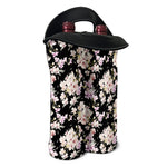 Watercolor Orchid Flower Pattern Print Double Neoprene Wine Tote