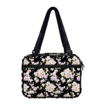 Watercolor Orchid Flower Pattern Print Double Strap Bible Bag