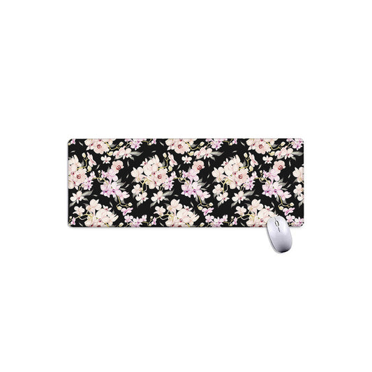 Watercolor Orchid Flower Pattern Print Extended Mouse Pad