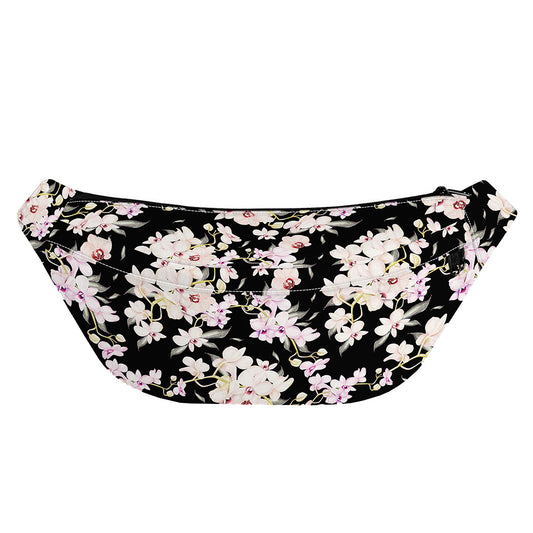 Watercolor Orchid Flower Pattern Print Fanny Pack