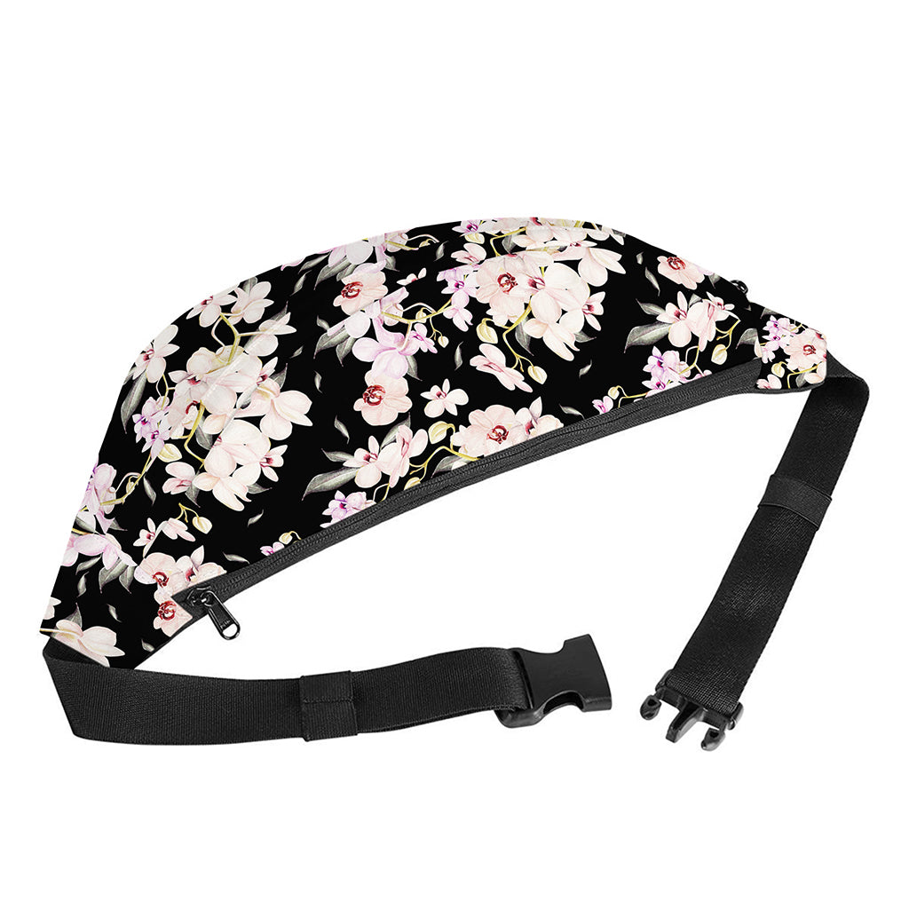 Watercolor Orchid Flower Pattern Print Fanny Pack