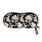 Watercolor Orchid Flower Pattern Print Glasses Case