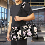 Watercolor Orchid Flower Pattern Print Gym Bag