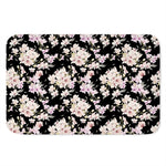Watercolor Orchid Flower Pattern Print Indoor Door Mat