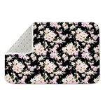 Watercolor Orchid Flower Pattern Print Indoor Door Mat