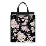 Watercolor Orchid Flower Pattern Print Insulated Lunch Tote