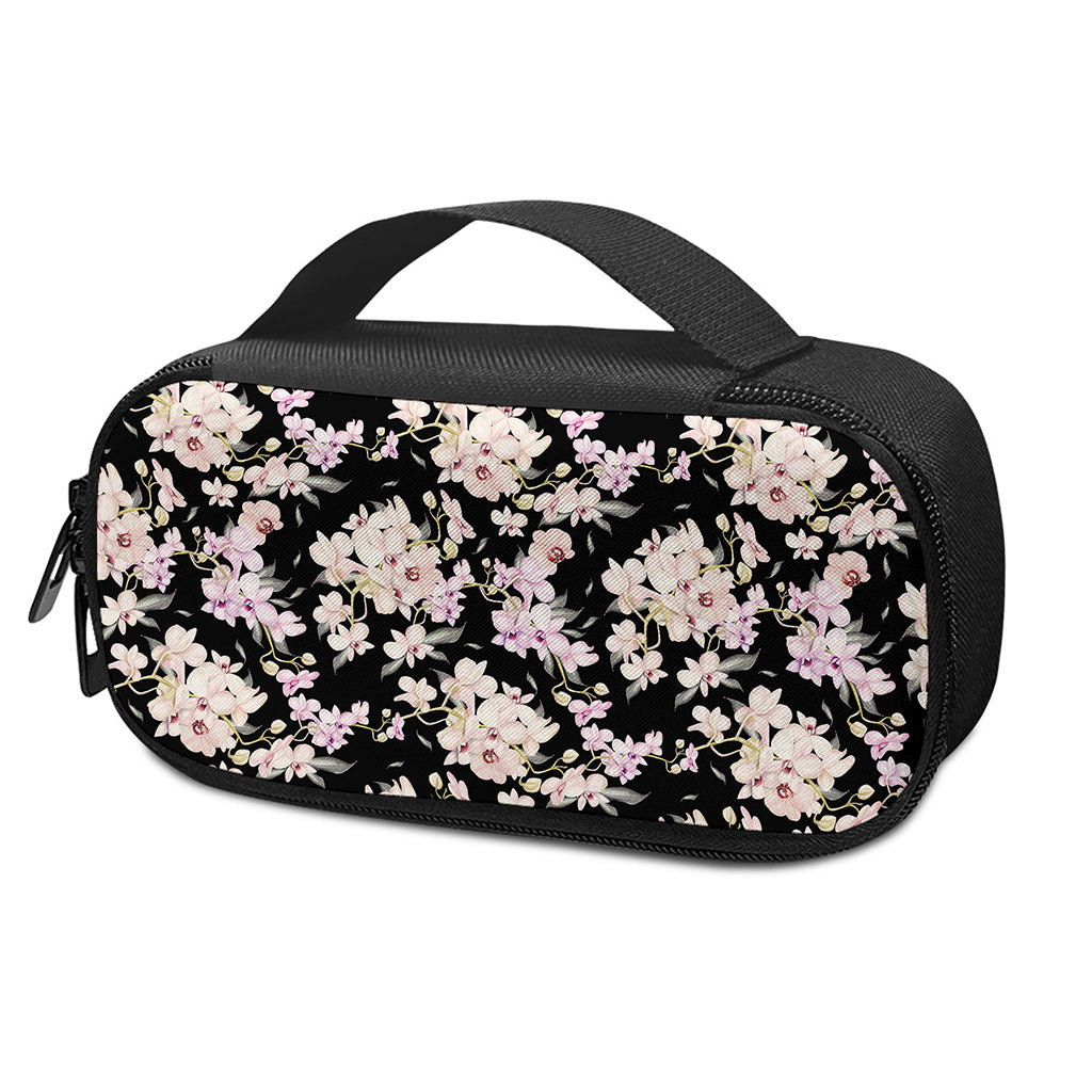 Watercolor Orchid Flower Pattern Print Insulin Cooler Travel Case