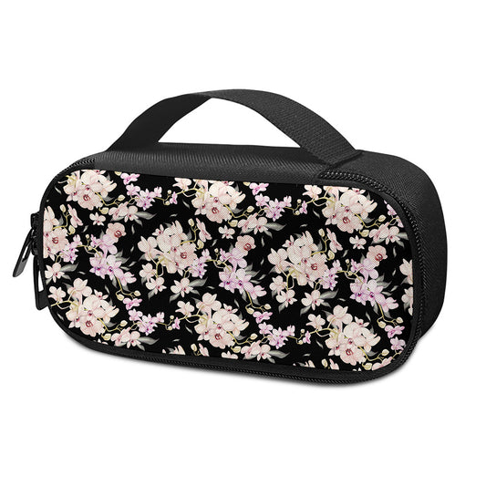 Watercolor Orchid Flower Pattern Print Insulin Cooler Travel Case
