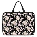 Watercolor Orchid Flower Pattern Print Laptop Sleeve With Handle
