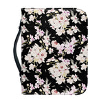 Watercolor Orchid Flower Pattern Print Leather Bible Cover