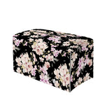 Watercolor Orchid Flower Pattern Print Leather Tissue Box Cover