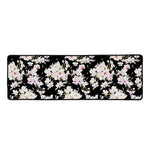 Watercolor Orchid Flower Pattern Print Long Kitchen Mat