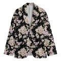 Watercolor Orchid Flower Pattern Print Men's Blazer