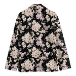 Watercolor Orchid Flower Pattern Print Men's Cotton Blazer