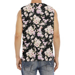 Watercolor Orchid Flower Pattern Print Men's Fitness Tank Top