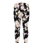 Watercolor Orchid Flower Pattern Print Men's leggings
