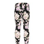 Watercolor Orchid Flower Pattern Print Men's leggings