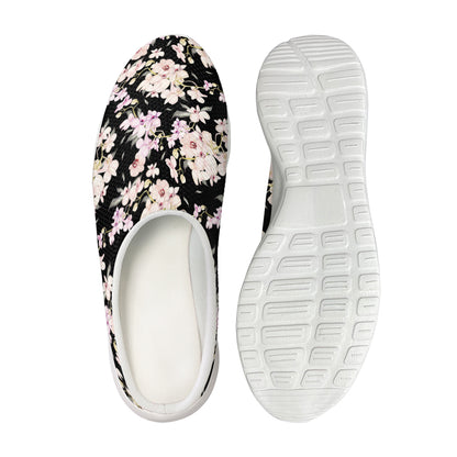 Watercolor Orchid Flower Pattern Print Mesh Casual Shoes