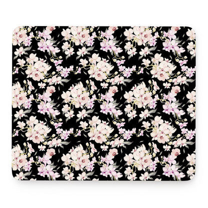 Watercolor Orchid Flower Pattern Print Mouse Pad