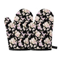 Watercolor Orchid Flower Pattern Print Oven Mitts