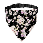 Watercolor Orchid Flower Pattern Print Over The Collar Dog Bandana
