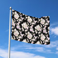 Watercolor Orchid Flower Pattern Print Polyester Flag
