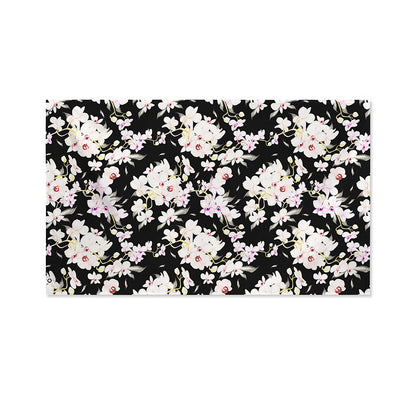 Watercolor Orchid Flower Pattern Print Polyester Flag