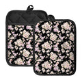Watercolor Orchid Flower Pattern Print Pot Holders With Pocket