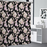 Watercolor Orchid Flower Pattern Print Premium Shower Curtain