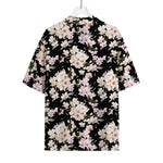 Watercolor Orchid Flower Pattern Print Rayon Hawaiian Shirt