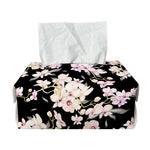 Watercolor Orchid Flower Pattern Print Rectangle Tissue Box Cover