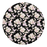 Watercolor Orchid Flower Pattern Print Round Blanket